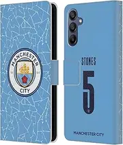Head Case Designs Officially Licensed Manchester City Man City FC John Stones 2020/21 Players Home Kit Group 2 Leather Book Wallet Case Cover Compatible with Samsung Galaxy A15