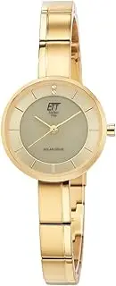 [ETT Eco Tech Time] Solar ELS-12152-62M Women's Analogue Watch with Stainless Steel Strap