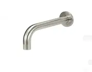 Meir Universal Round Curved Spout 200mm - Solid Brass Design, Includes Restricted & Unrestricted Aerators for Versatile Use, Standard 1/2″ BSP Thread for Easy Installation - PVD Brushed Nickel