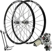 [ZECHAO] Racing Road Bike Wheelset,700c Front and Rear Wheel 24 Spokes Quick Release Bicycle Rim Disc Brake Wheels Front 2 Rear 4 Sealed Bearing Wheelset (Color : Silver, Size : 700c)