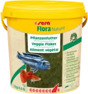 Sera Flora Nature Veggie Flakes 2Kg Floating Fish Food for Surface eating Fish