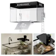 Turtle Basking Platform with Heat Lamp Non-Slip Ramp & Easy-Climb Design
