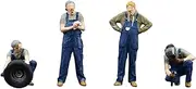 Ronyme 1/64 Scale People Figures Hand Painted Diorama Figurines,Garage Scenes for Micro Landscapes, Photography Props Decoration, Uncle