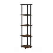 Turn-N-Tube 5 Tier Corner Display Rack Multipurpose Shelving Unit, Amber