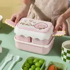Student Bento Box Microwave Portable Divider Bento Box _ga