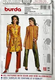 Burda Misses' Tunic,Pants Pattern 8332 Size 10-24 UNCUT
