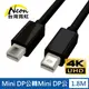 4Kx2K Mini DP公轉Mini DP公1.8米轉接線