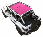 SpiderWebShade Mesh Bikini Top-Pink, for Jeep JL 4dr.; SWS-SHDTOP-01-JL4D-PNK
