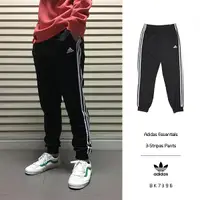 在飛比找蝦皮商城優惠-Adidas ESS 3S TRICOT 黑 白 三線 縮口