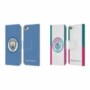 MAN CITY FC 2021/22 BADGE KIT LEATHER BOOK WALLET CASE FOR APPLE iPOD TOUCH MP3
