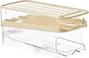 Egg Dispenser For Refrigerator, Slide Egg Dispenser Safe Space-Saving Egg Storage Box, Egg Storage Box Large Capacity Refrigerator Egg Trays Egg Organizer for Fridge Refrigerator