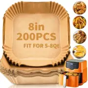 ReLuien 200pcs Air Fryer Liners, 8.7" Square Parchment Disposable Paper Liner...