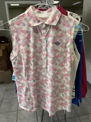 NWT WOMEN'S ZERO RESTRICTION TAE S/L POLO, SIZE: S, COLOR: RAZZLE (C417)