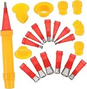 1 Set Caulking Tips with Detachable Base and Extended Pole Easy to Use Sealant Finishing Tool Kit for Kitchen Bathroom and Grout Applications Saving Caulk Applicators
