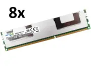 8x32GB 256GB SAMSUNG 4Rx4 1600MHz PC3L 12800L ECC LRDIMM MEMORY M386B4G70DM0 YK0