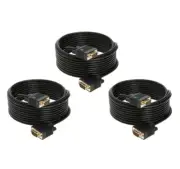 3-Pack- 30FT SVGA M/M 15 Pin Cable HD Display TV Video Projector PC Monitor Cord