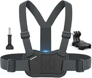 Sametop Chest Mount Harness Strap Body Mount Chesty Compatible with GoPro Hero 13 12 11 10 9 8 7 6 5 Session DJI Osmo Action Cameras - Balance Stability and Comfort Performance