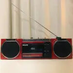 1974年飛利浦手提卡帶收音機 紅色絕版品