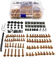 Motorcycle Fairing Bolt Screw Nuts Washers Fastener Fixation Full Kit for Suzuki GSXR600 750 2006-2012(Orange)