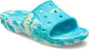 Crocs Baya II Marbled Slide Sandals Digital Aqua/Multi US Men 6 Wmn 8 EU 38-39