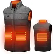 [MEBAMY] Heated Vest for Men Women, 3 Heating Levels 4 Heating Zones (Not Included Battery)