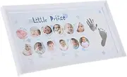 Photo Frame Monthly Growth Decor Handprint Footprint Kit for Nursery Decor