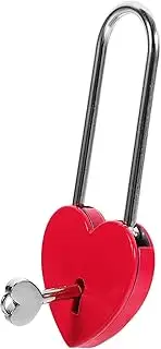ANDRESLAD Metal Heart Lock Padlock for Chest Suitcase Small Luggage with Key Wishing Lock for Couples Diary Book