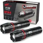 Flashlight 2Pack 3000 High Lumens,Bright, Zoomable, Waterproof, Powerful