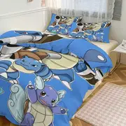 Bed Sheets g694 Squi_rtle Print Bedding Set Pattern Duvet Cove Set 3 Pieces 1 Quilt Cover And 2 Pillowcases for Women Men Teens tq694 Bed Sheets