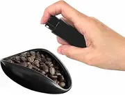 Coffee Bean Dosing Cup and Spray Bottle Kit for Espresso,Coffee Bar Accessories,Ceramic Single Dosing Tray for Coffee or Tea.Spray for Reducing Coffee Power Static (B-Bright Black)