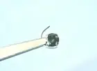 2.75mm 14k WHITE GOLD 100% REAL DARK GREEN DIAMOND NOSE SCREW RING CERTIFICATE