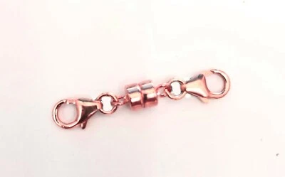 Rose gold filled 5.5 mm Magnetic Clasp with Lobster lock clasp double clasp