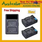 Power Battery x2 & Dual Charger for Panasonic DMW-BLF19 DMC-GH3 DMC-GH4 DC-GH5