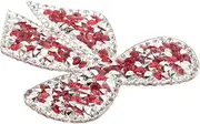 Homoyoyo Rhinestone Bowknot Iron Patch Embroidered Applique for Clothing Bags and DIY Projects Elegant Decorative Repair for Clothes and Accessories