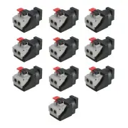 10x Screwless DC Barrel Jacks 5.5x2.1mm for LED CCTV & Electronic Projects