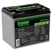 Drypower 12LFP45 (LiFePO4) 12.8V 45.6Ah Rechargeable Lithium Battery