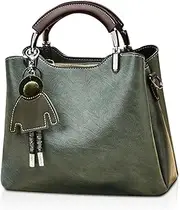 [NICOLE & DORIS] Small Handbags for Women Top Handle Crossbody Bag Mini Shoulder Bags PU Leather Girls Messenger Bags Ladies Purses Handbag with Triple Compartment
