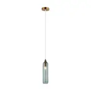 Mange Pendant Light Cylinder Blue Glass - MANGA3
