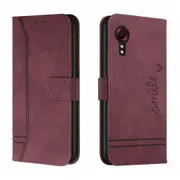 Closure Case with Flip Wallet Stand Function Cover for Samsung Galaxy Xcover 5 - Red
