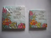 Nantucket Distributing PALM TREES COOL BREEZE Paper Foil Napkins Lunch Cocktail