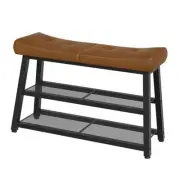 Shoe Bench, 3-Tier Shoe Rack, Entryway Bench with Storage and Cushion, for