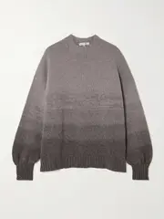 [NET-A-PORTER For The King’s Foundation] NET-A-PORTER For The King's Foundation - Dégradé Wool And Cashmere-blend Sweater - Gray - M/L M/L Gray