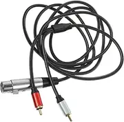 TOGEVAL 3 Audio Transferring Cable XLR to Dual RCA Adapter for Microphones and Mixers Durable Tinned Wire Easy Connection Superb Sound