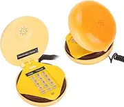 Hamburger Phone, Cheeseburger Phone Corded Phone, Burger Phone Cute, Desktop Landline Phone for Home Hotel Office Decoration Kids Gift