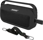 TXesign Silicone Case Cover for Bose SoundLink Flex Bluetooth Portable Speaker Travel Protective Carrying Pouch with handle Anti-dust Plug for Bose SoundLink Flex (Black)