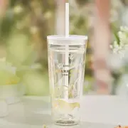2023 Starbucks Elegant lily of the valley Glass Straw Cup Double Wall Cups 591ml
