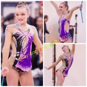 rhythmic gymnastics leotard,Acrobatic Rock'n'Roll Twirling dance dress RG custom