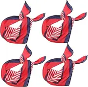 [Holibanna] 4pcs Scarf Women Neckerchief Ladies Satin Scarves Neck Scarves Women Clothing Accessory Neckerchief for Women Lady Neckerchief Neckerchief Solid Colored Neckerchief