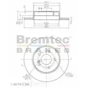 Bremtec Euro-Line GeoZinc Coated Brake Rotor - BDR8540EL