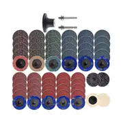 60pcs Sanding Discs Set, 2 Inch Quick Change Sanding Discs With 1/4inch Holders, Die Grinder Surfac As Shown
